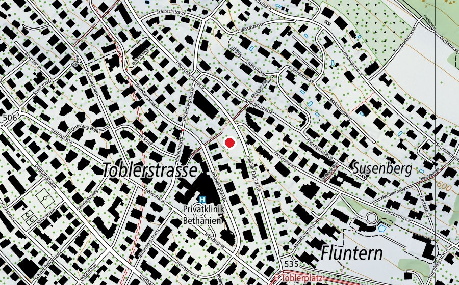 Map showing the location of Schlössliareal (Playground)
