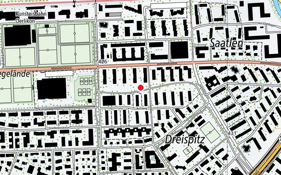 Carte indiquant l’emplacement de Schörli-Grünzug (Place de jeux)