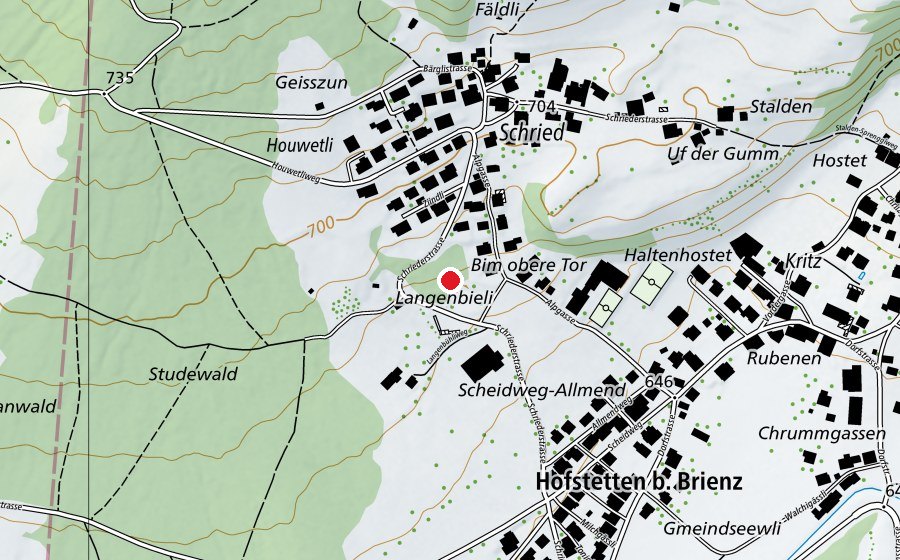 Mappa con la posizione di Schried (Parco giochi)
