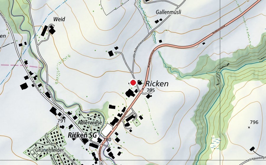Mappa con la posizione di Schule Ricken (Parco giochi)