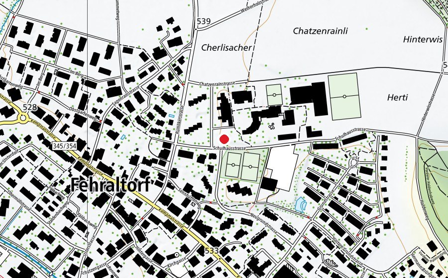 Mappa con la posizione di Schulhaus Heiget (Parco giochi)