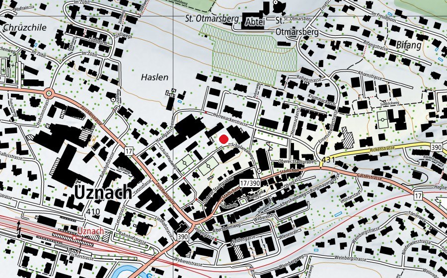 Karte mit dem Standort von Schulhausstrasse (Spielplatz)