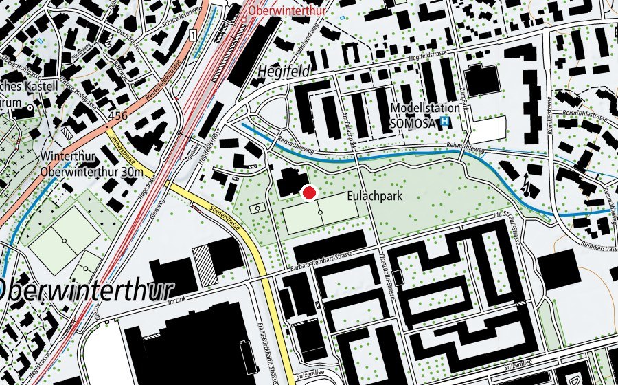Karte mit dem Standort von SH Eulachpark (Spielplatz)