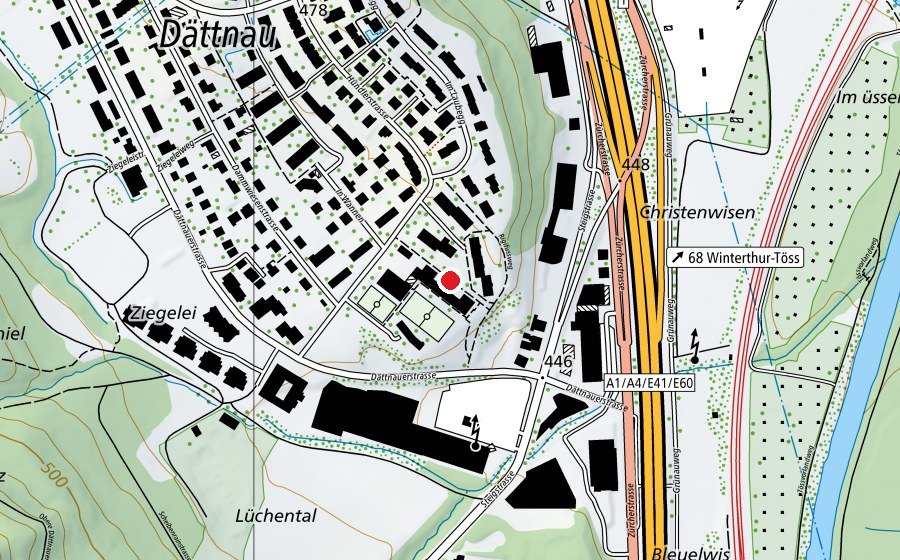 Carte indiquant l’emplacement de SH Laubegg (Place de jeux)