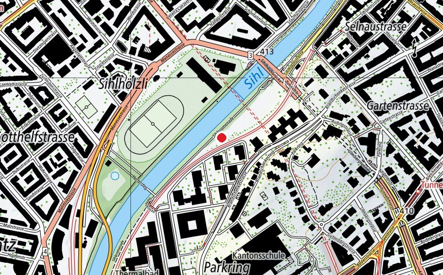 Mappa con la posizione di Sihlpromenade (Parco giochi)