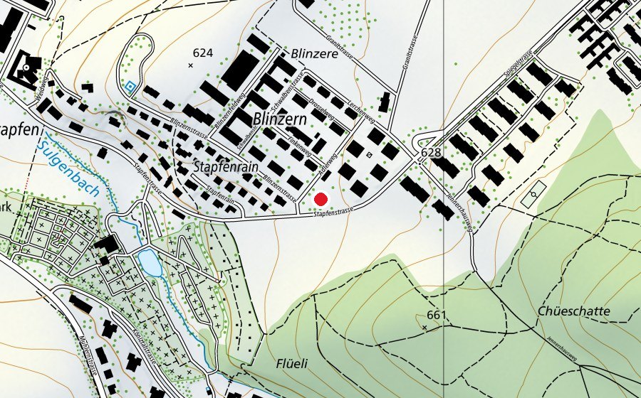 Karte mit dem Standort von Spiel- und Aufenthaltsplatz Adlerweg (Spielplatz)