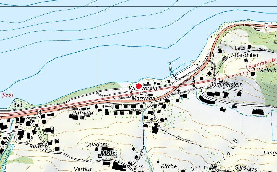 Mappa con la posizione di Spielerlebnis Walensee (Parco giochi)