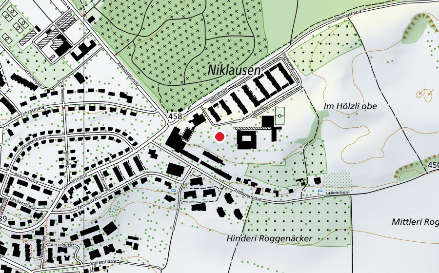 Mappa con la posizione di Spielplatz Alpenblick (Parco giochi)