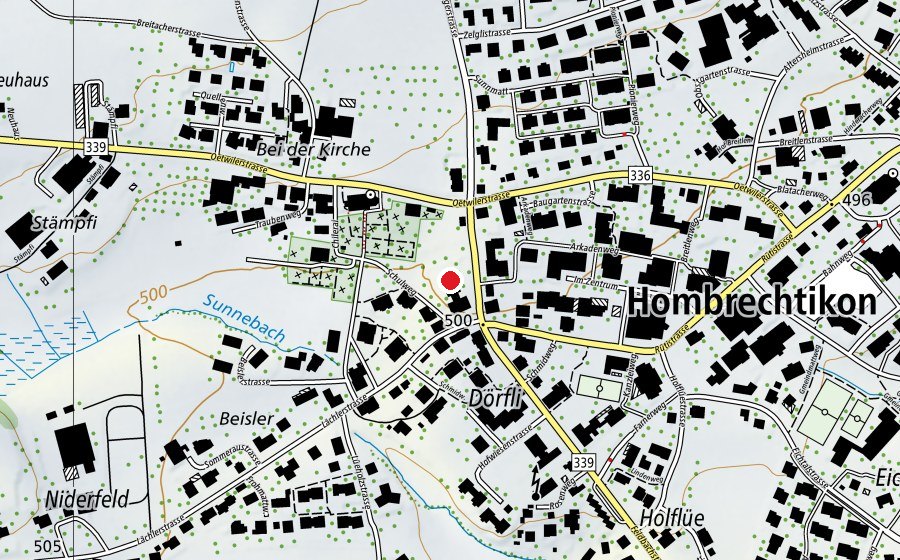 Map showing the location of Spielplatz Altes Dörfli (Playground)