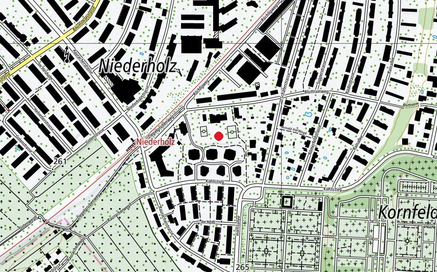 Mappa con la posizione di Spielplatz am Freizeitzentrum (Parco giochi)