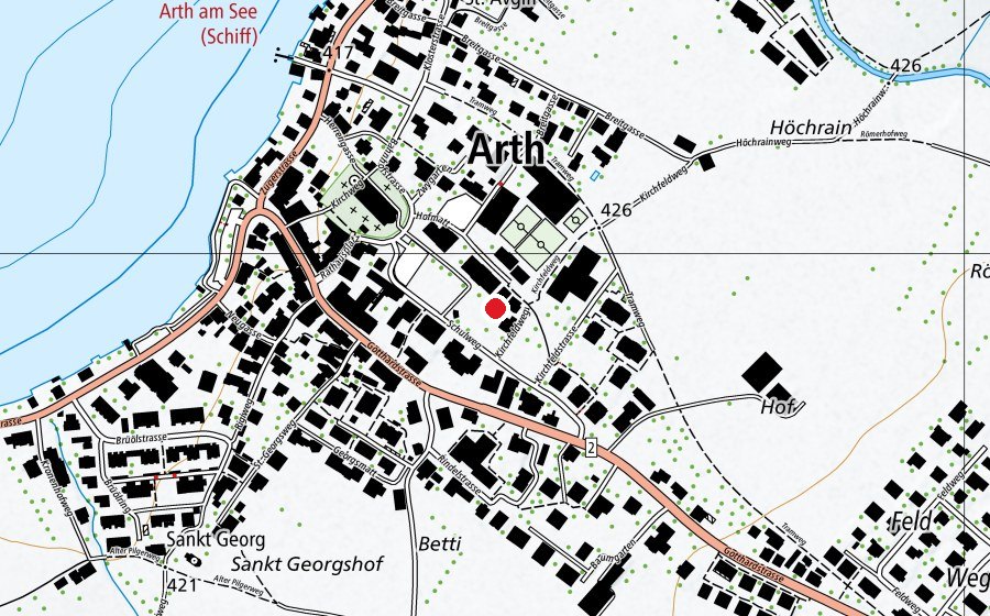 Mappa con la posizione di Spielplatz (Parco giochi)