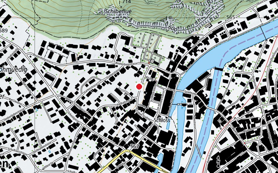 Carte indiquant l’emplacement de Spielplatz Auf dem Graben (Place de jeux)