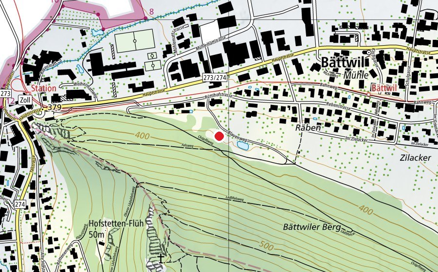 Mappa con la posizione di Spielplatz, Bäramselplatz (Parco giochi)