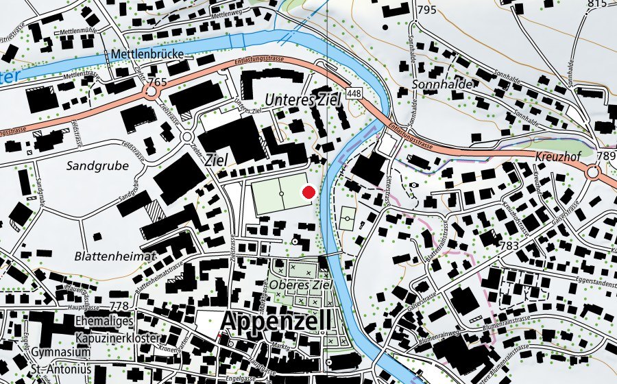 Carte indiquant l’emplacement de Spielplatz Bärestee (Place de jeux)