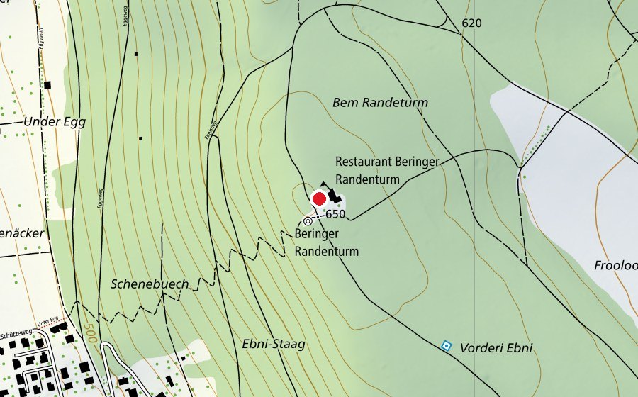 Mappa con la posizione di Spielplatz Beringer Randenturm (Parco giochi)