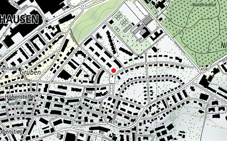 Karte mit dem Standort von Spielplatz Birkenstrasse (Spielplatz)