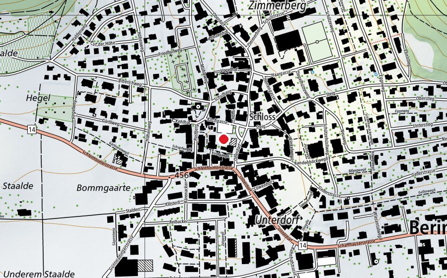 Map showing the location of Spielplatz Brandplatz (Playground)