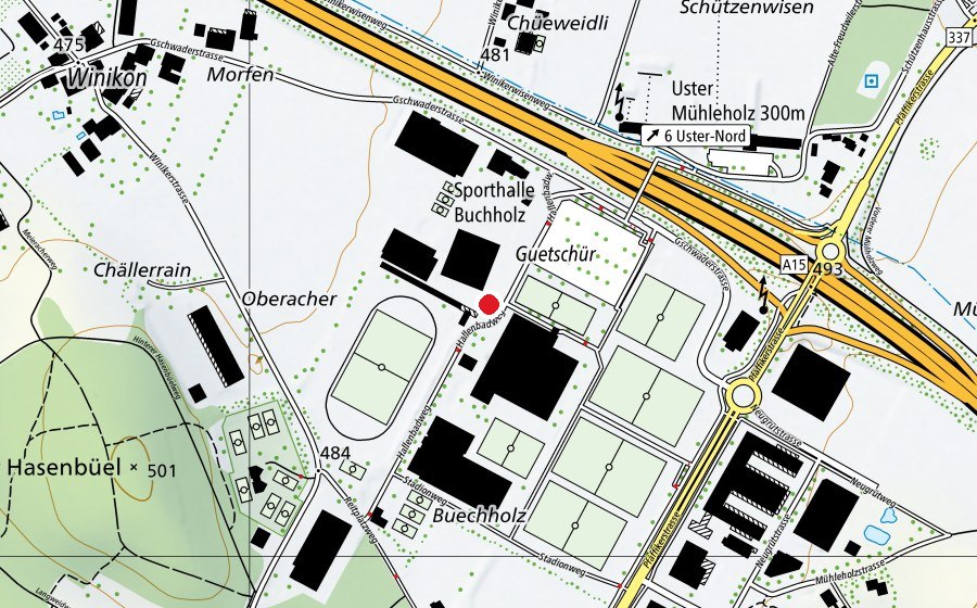 Karte mit dem Standort von Spielplatz Buchholz (Spielplatz)