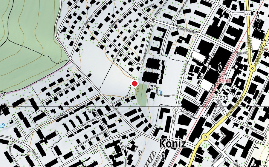 Carte indiquant l’emplacement de Spielplatz Buchsee (Place de jeux)