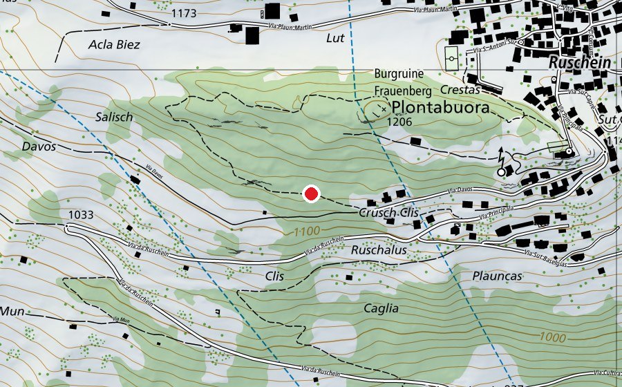 Carte indiquant l’emplacement de Spielplatz Davos (Place de jeux)