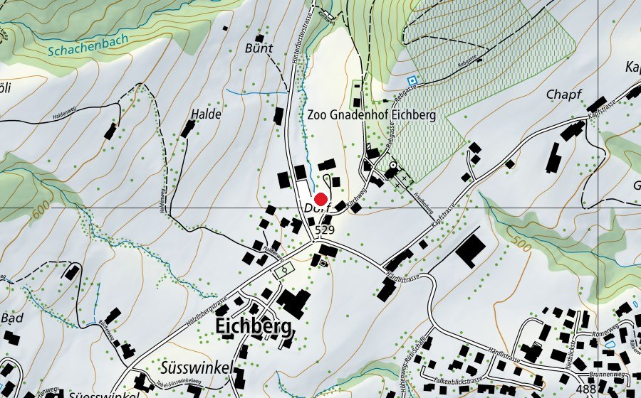 Carte indiquant l’emplacement de Spielplatz Eichberg Dorf (Place de jeux)