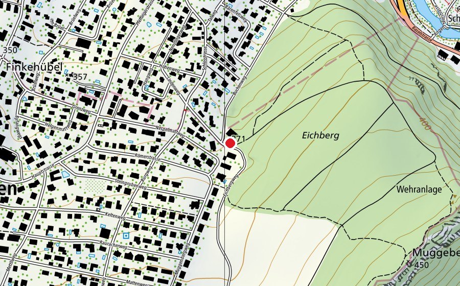 Map showing the location of Spielplatz Eichberg (Playground)