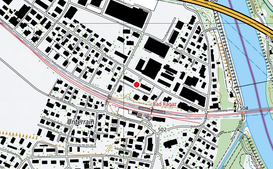 Mappa con la posizione di Spielplatz Elesta (Parco giochi)