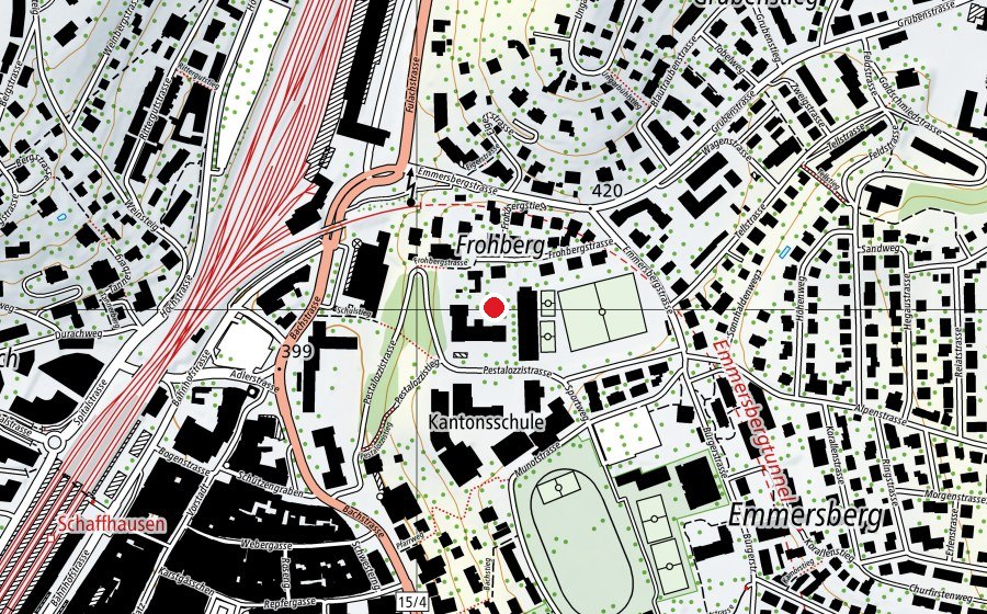 Map showing the location of Spielplatz Emmersberg (Playground)