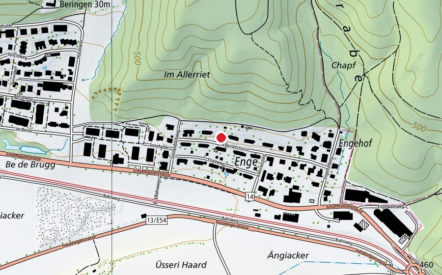 Carte indiquant l’emplacement de Spielplatz Engi (Place de jeux)