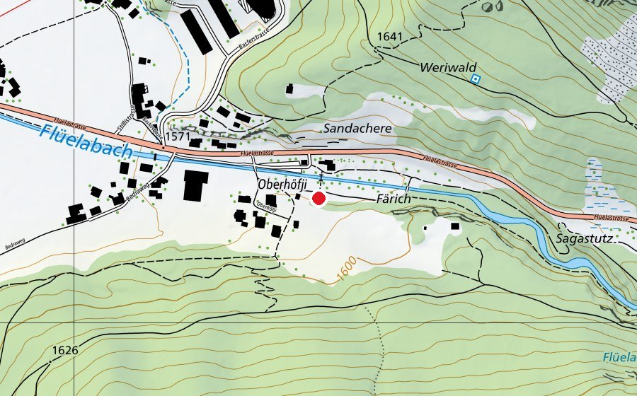 Map showing the location of Spielplatz Färich (Playground)