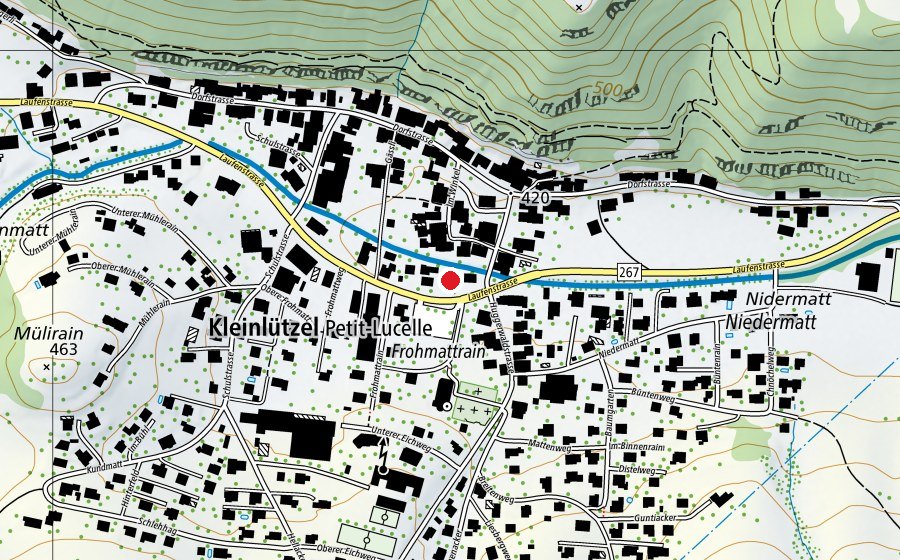 Mappa con la posizione di Spielplatz Frohmatt (Parco giochi)