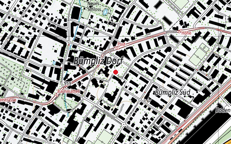Map showing the location of Spielplatz Generationenweg (Playground)