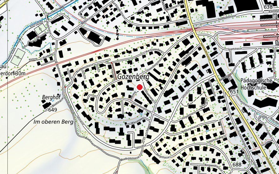 Mappa con la posizione di Spielplatz Gozenberg (Parco giochi)