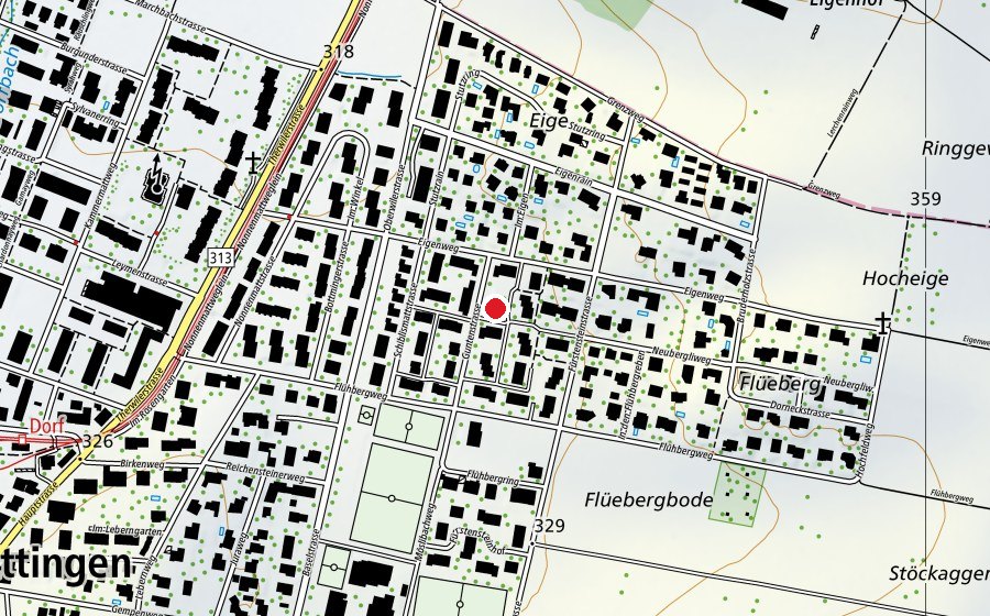 Mappa con la posizione di Spielplatz Guntengarten (Parco giochi)