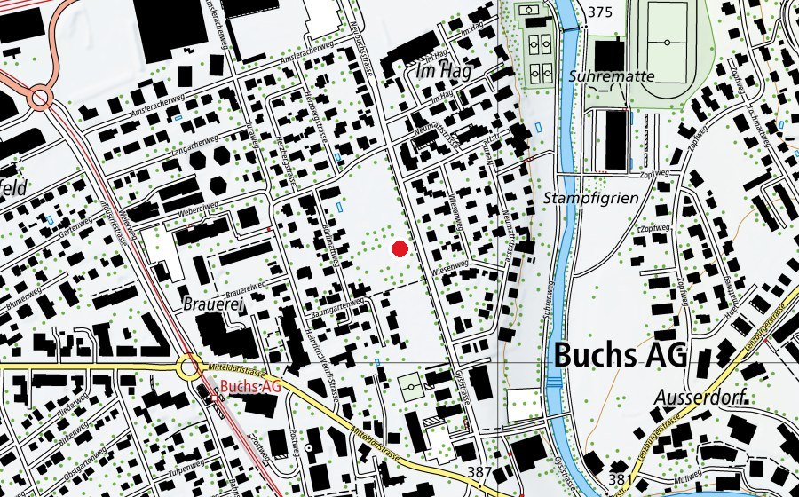 Map showing the location of Spielplatz Gysimatte (Playground)