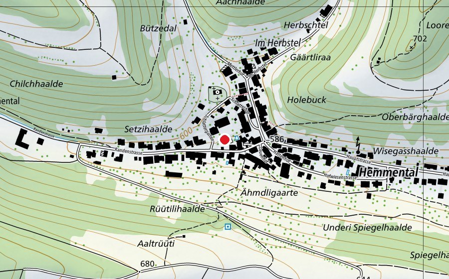 Karte mit dem Standort von Spielplatz Hemmental (Spielplatz)