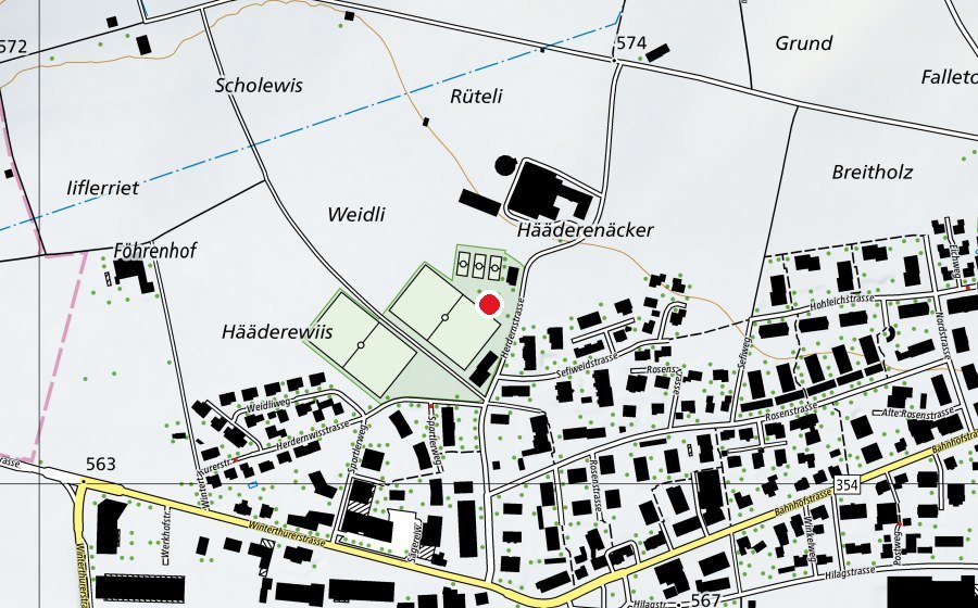 Karte mit dem Standort von Spielplatz Herdern (Spielplatz)