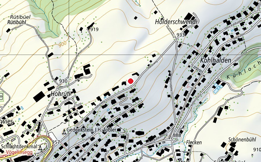 Mappa con la posizione di Spielplatz Höhenweg (Parco giochi)
