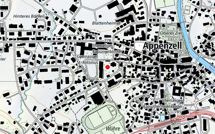 Carte indiquant l’emplacement de Spielplatz Hofwies (Place de jeux)