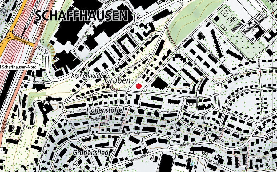 Map showing the location of Spielplatz Hohenstoffel (Playground)