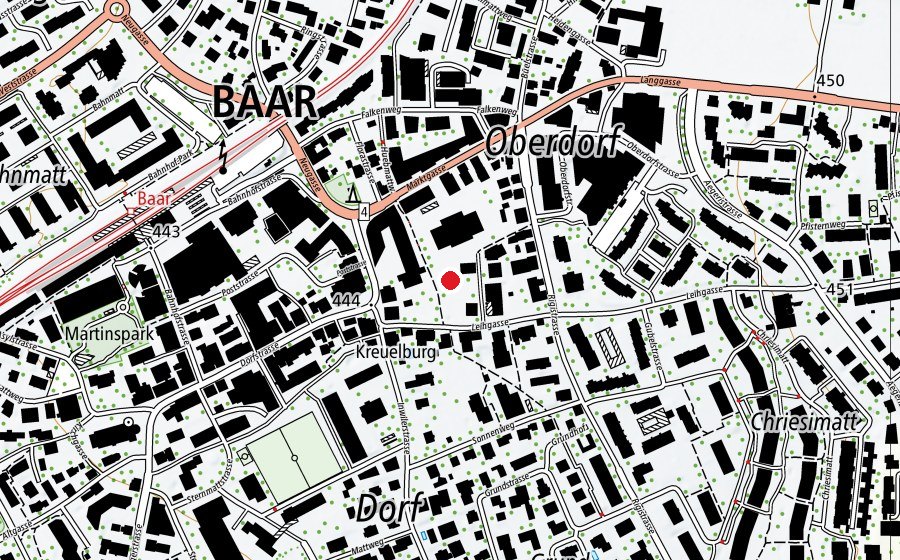 Carte indiquant l’emplacement de Spielplatz Hopp-La (Place de jeux)