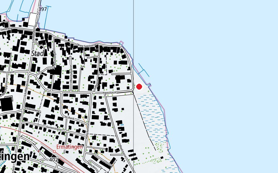 Carte indiquant l’emplacement de Spielplatz Horn (Place de jeux)