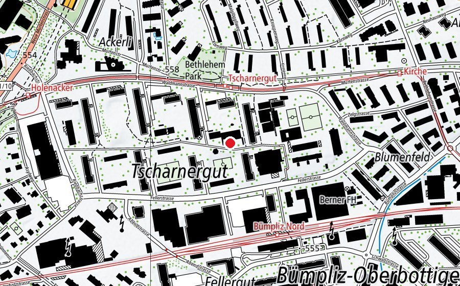 Karte mit dem Standort von Spielplatz Kita Tscharnergut (Spielplatz)