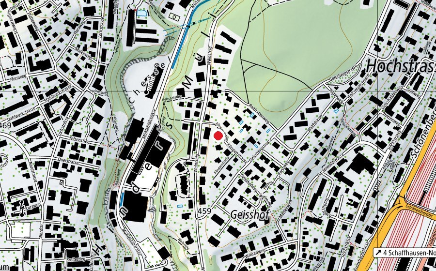 Karte mit dem Standort von Spielplatz Klingenstrasse (Spielplatz)