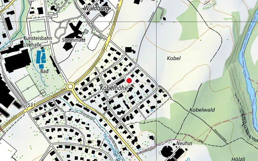 Map showing the location of Spielplatz Kobelhöhe (Playground)