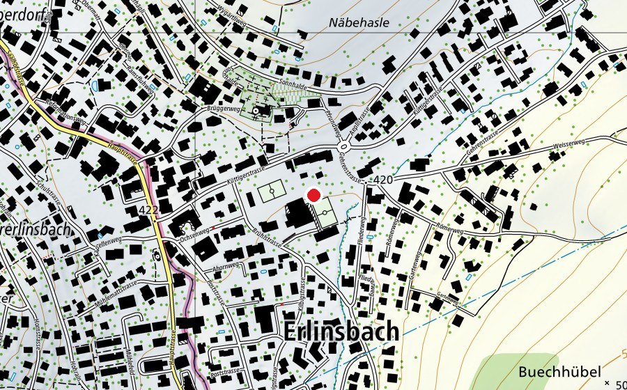 Mappa con la posizione di Spielplatz Kretz (Parco giochi)