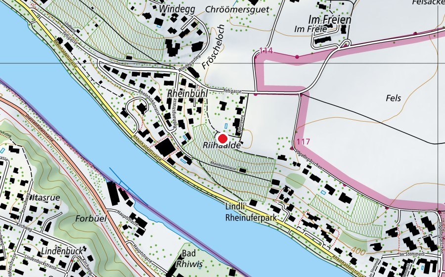 Mappa con la posizione di Spielplatz Kyburgweg (Parco giochi)