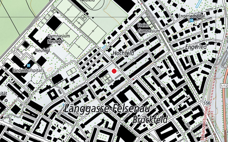 Mappa con la posizione di Spielplatz Länggassschule (Parco giochi)