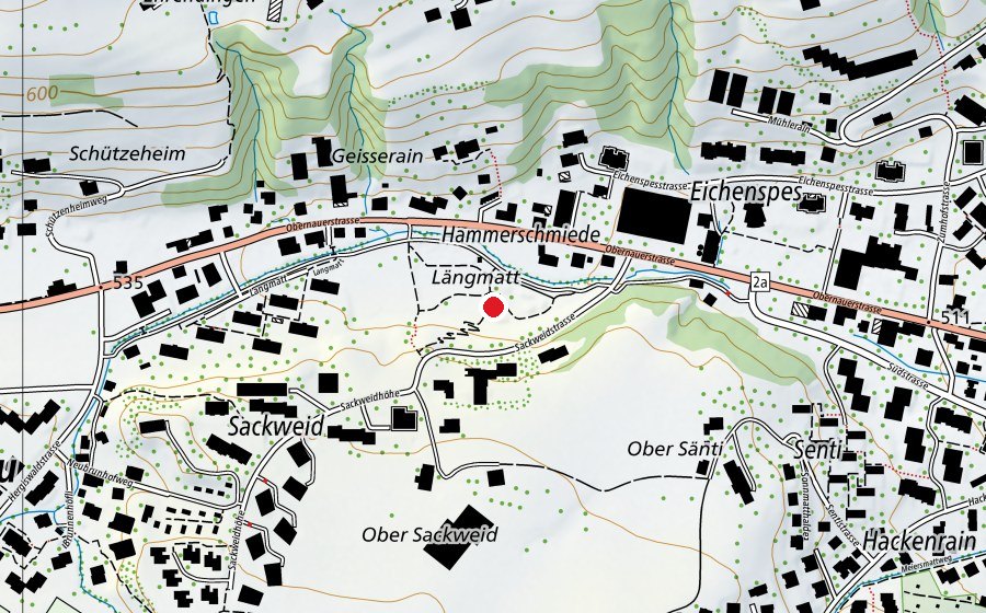 Map showing the location of Spielplatz Längmatt (Playground)