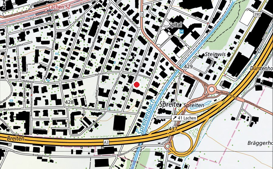 Carte indiquant l’emplacement de Spielplatz Landsgemeindeplatz (Place de jeux)